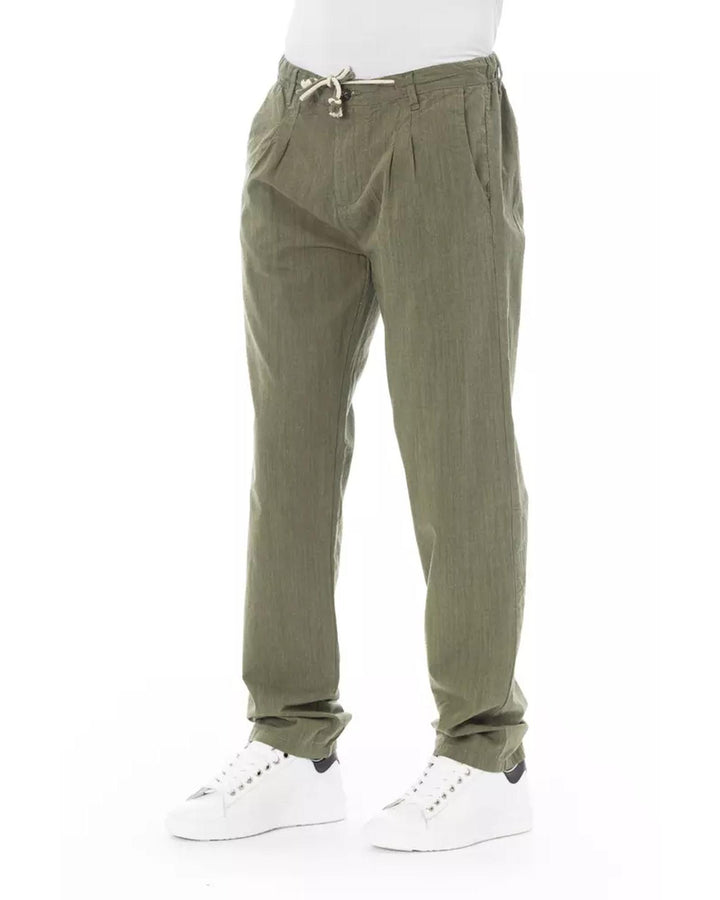 Front Zipper and Button Closure Chino Trousers 48 IT Men