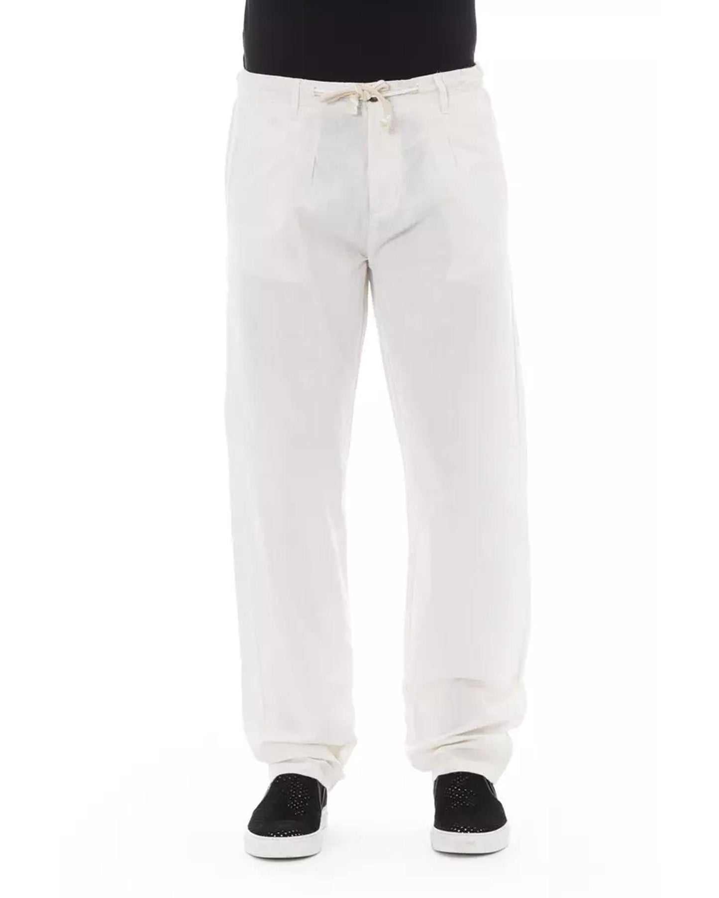 Front Zipper Chino Trousers with Side and Back Pockets 44 IT Men