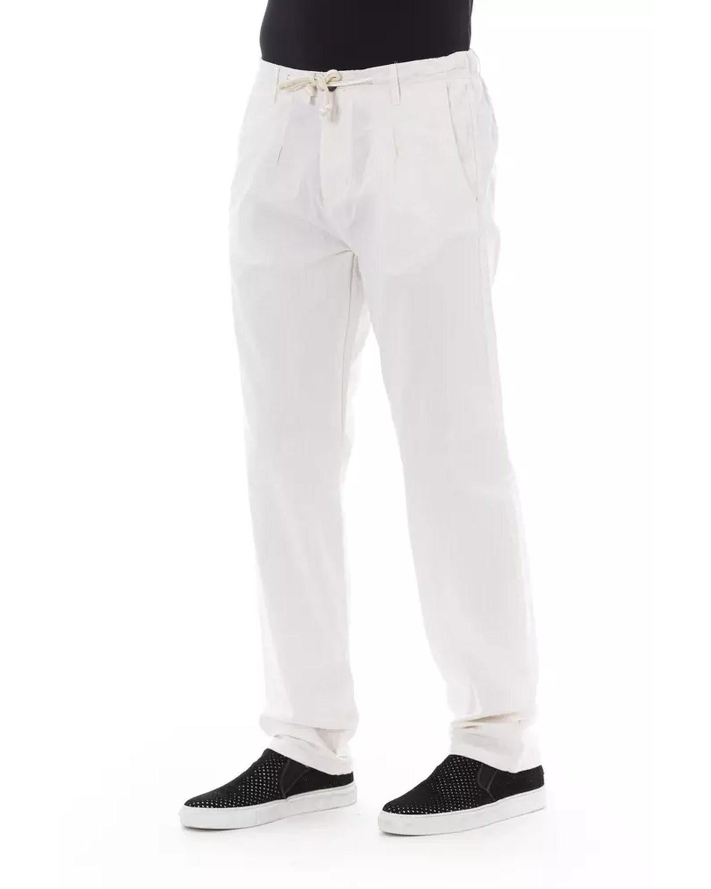 Front Zipper Chino Trousers with Side and Back Pockets 44 IT Men