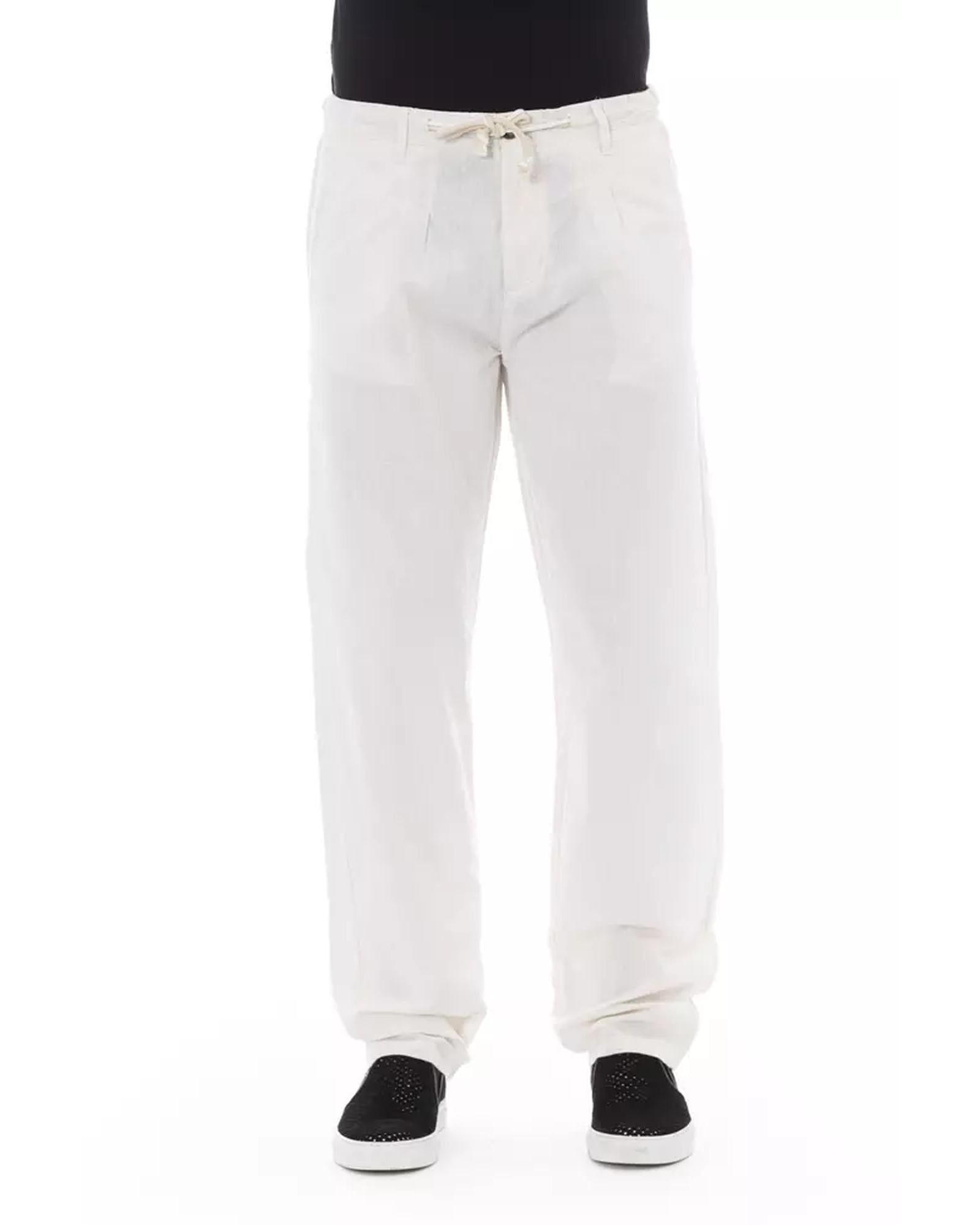 Front Zipper Chino Trousers with Side and Back Pockets 46 IT Men