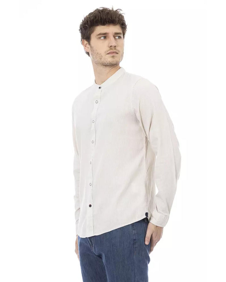 Mandarin Collar Regular Fit Shirt with Button Closure XL Men