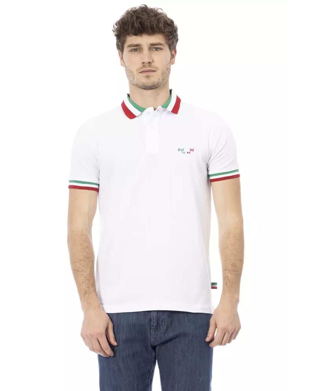 Embroidered Tricolor Collar Polo Shirt 3XL Men