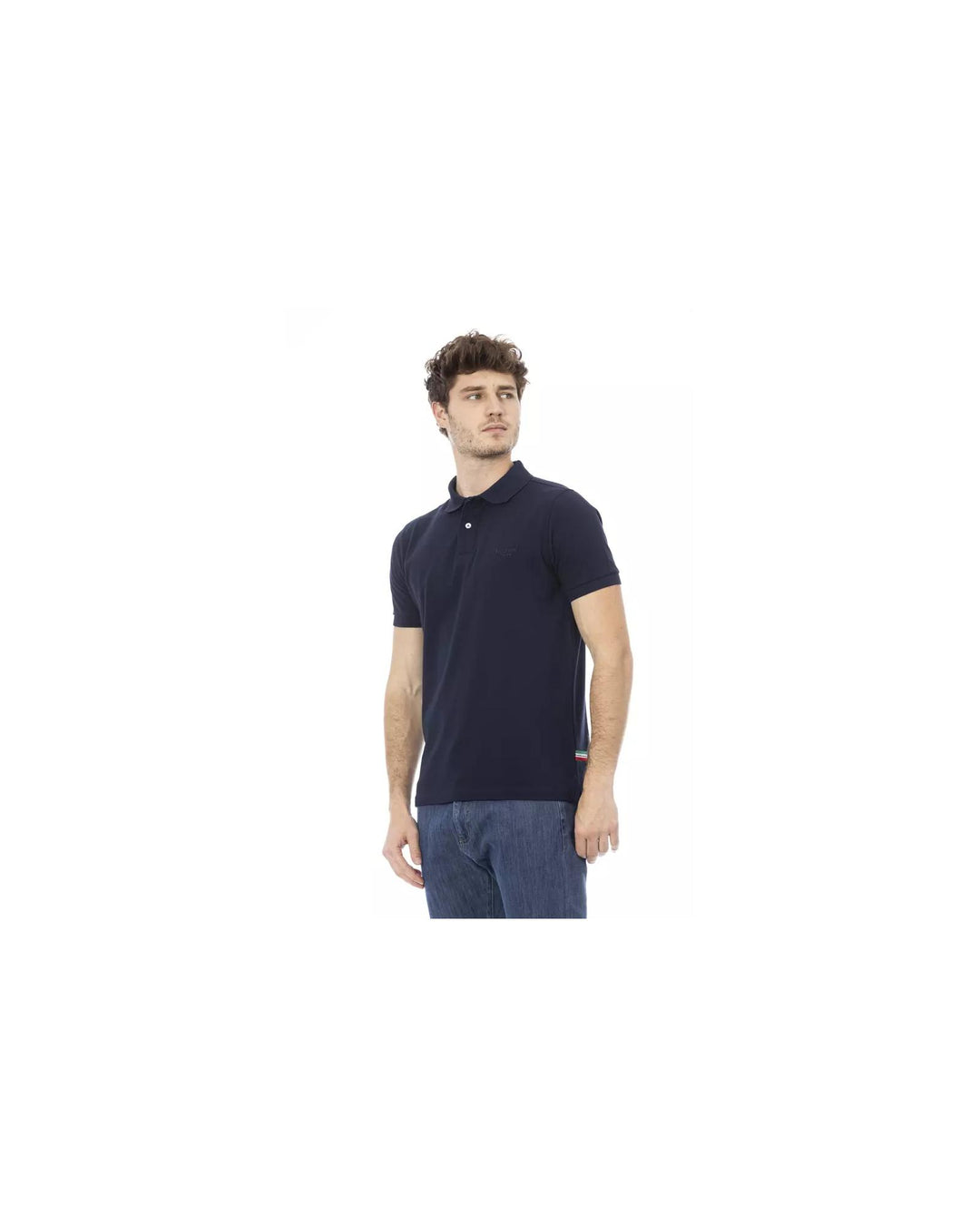 Embroidered Polo Shirt with Short Sleeves L Men