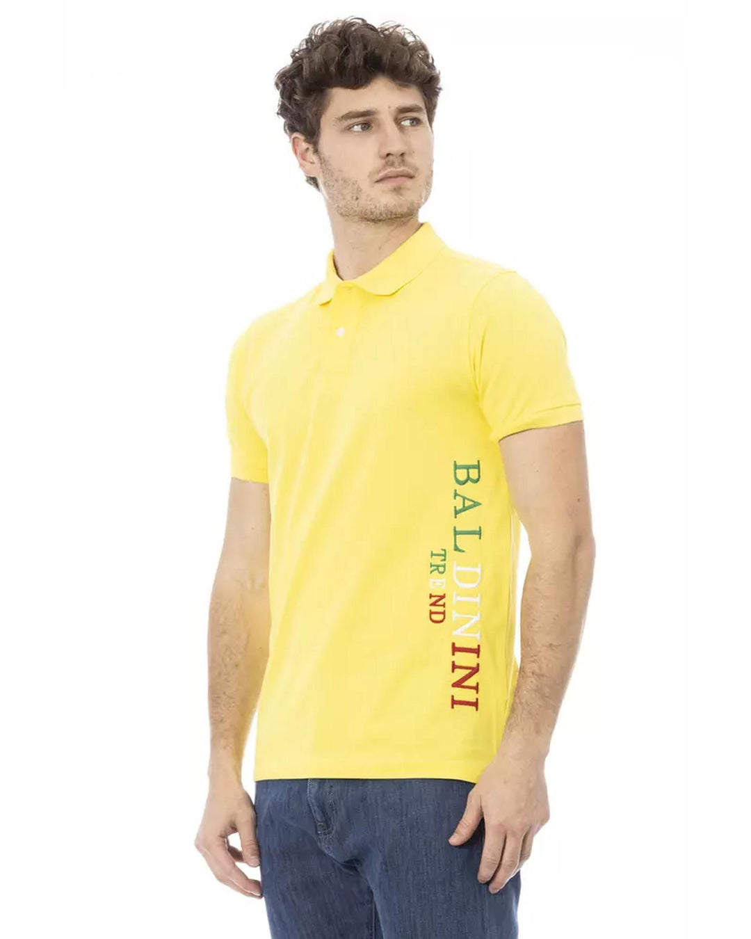 Embroidered Polo Shirt with Short Sleeves L Men