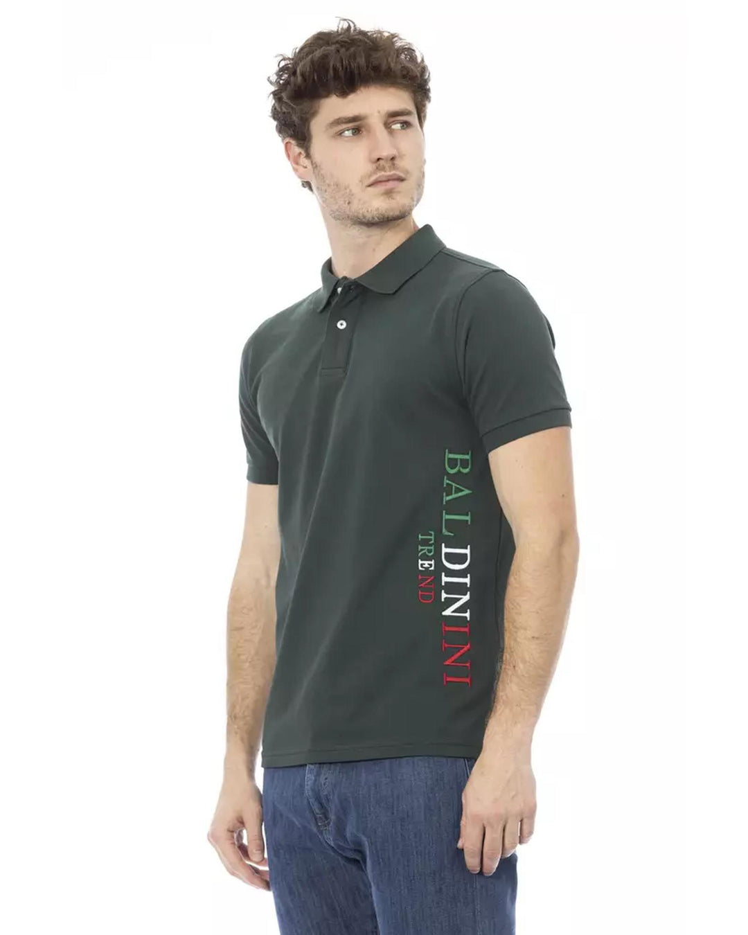 Embroidered Short Sleeve Polo Shirt L Men