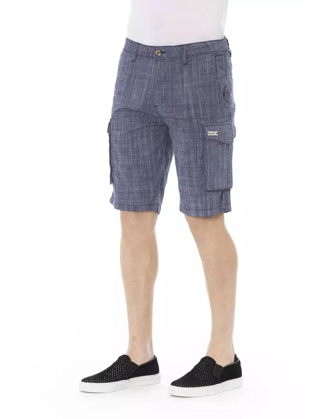 Cargo Shorts with Front Zipper and Button Closure W38 US Men