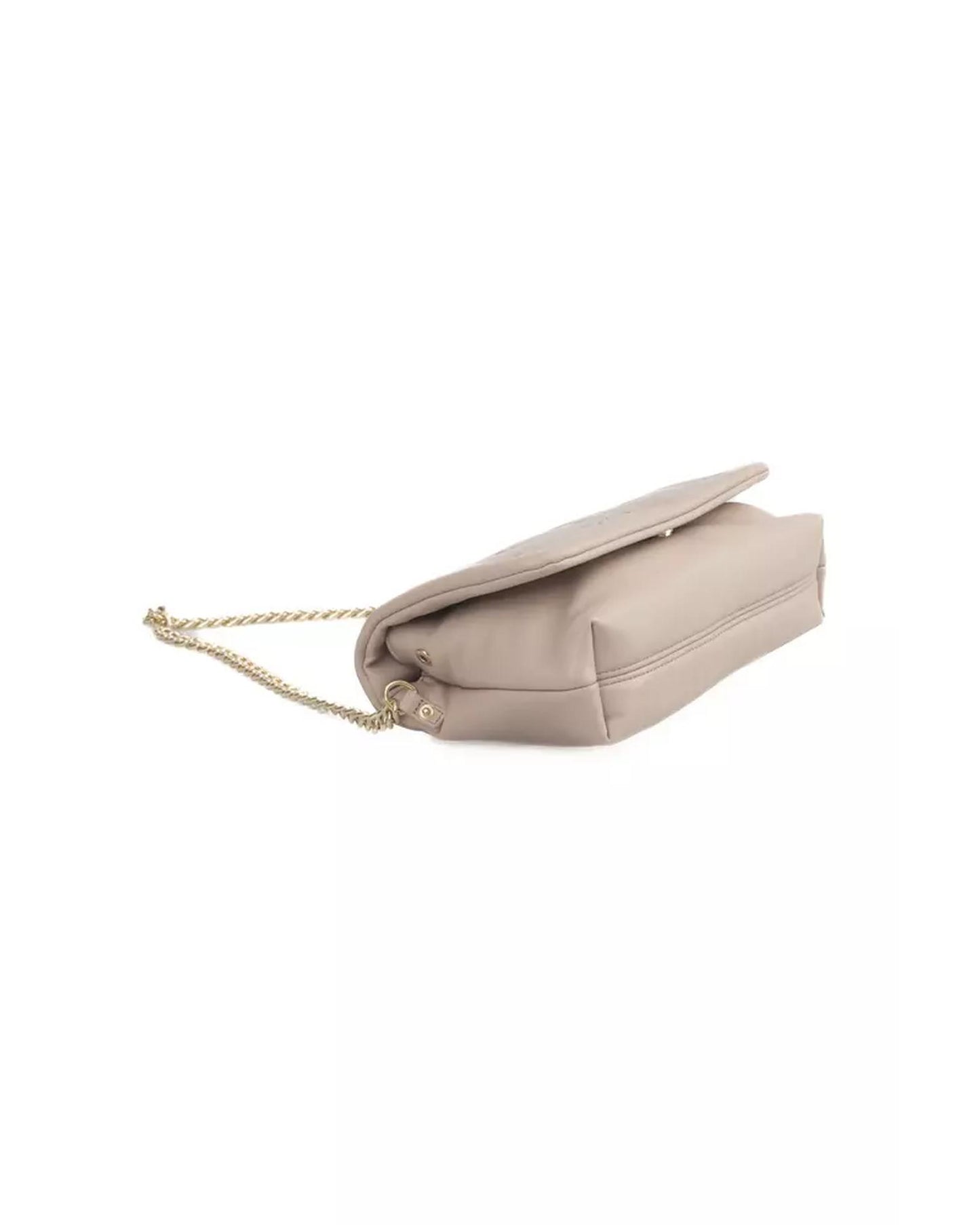 Golden Logo Flap Leather Shoulder Bag One Size Women