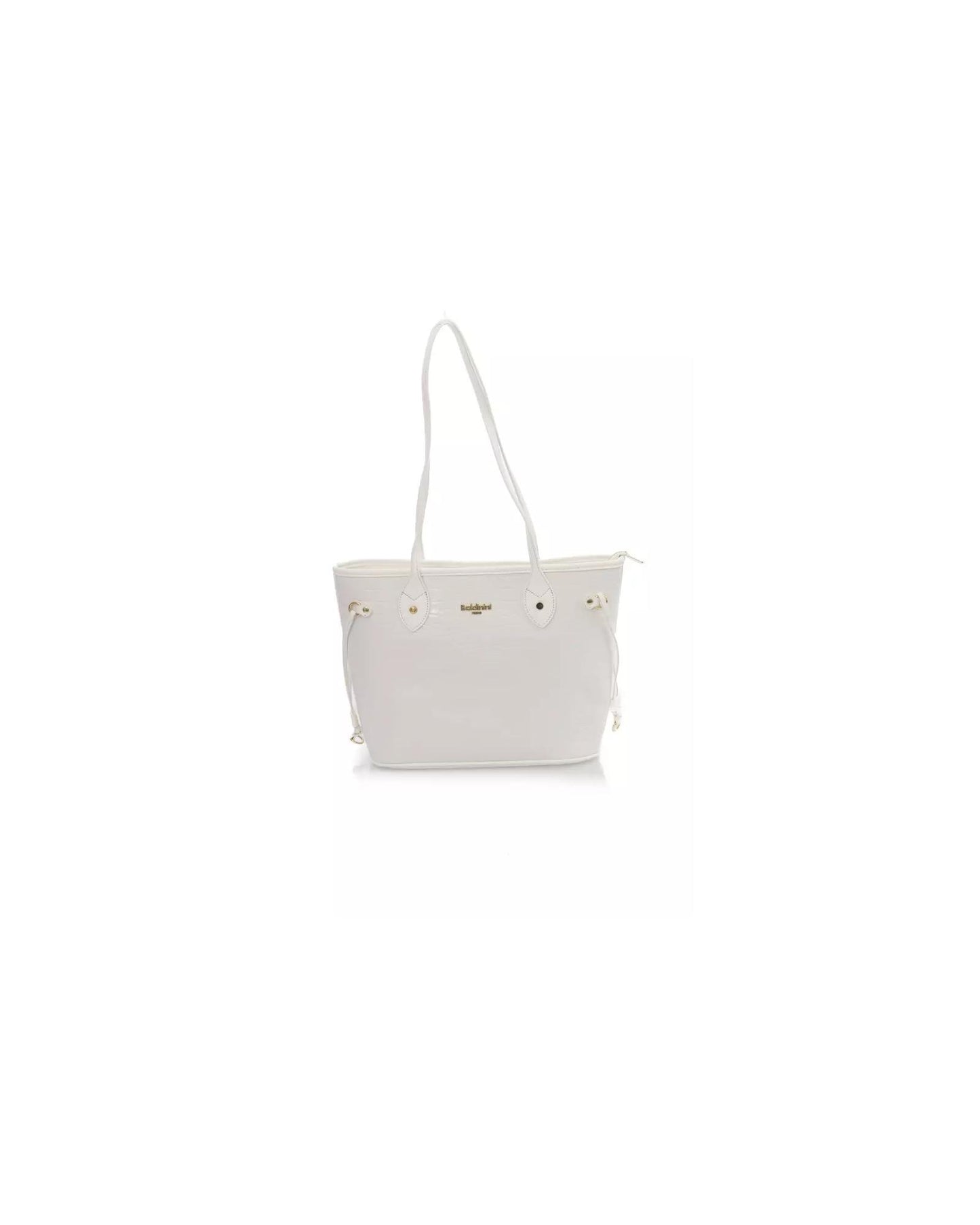 Golden Logo Bag with Zip Closure and Internal Compartments One Size Women