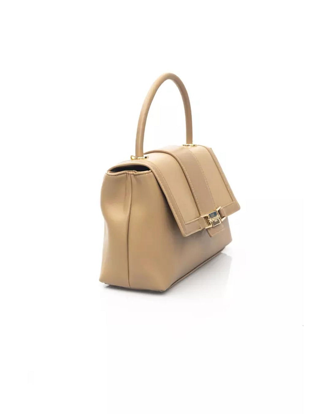 Flap Closure Shoulder Bag with Internal Compartments and Golden Details One Size Women