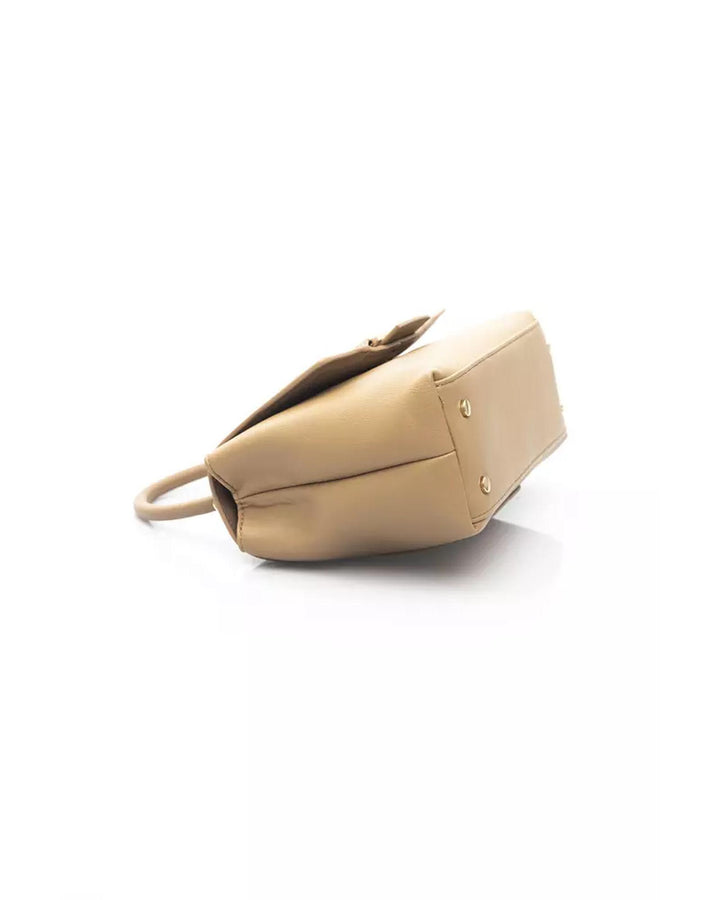 Flap Closure Shoulder Bag with Internal Compartments and Golden Details One Size Women