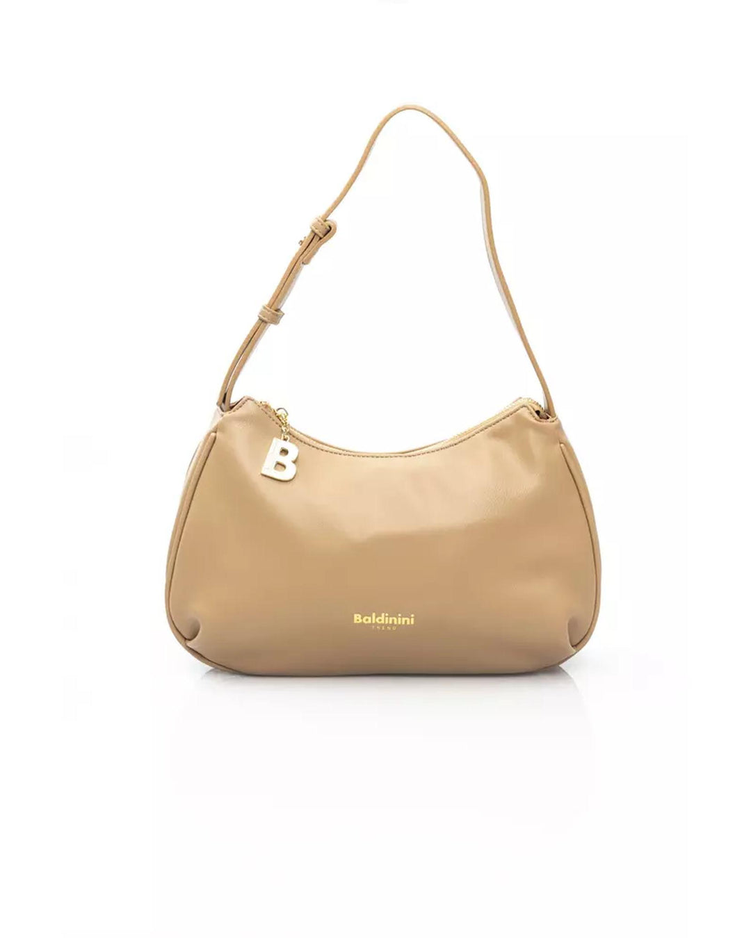 Golden Logo Zippered Bag with Internal Compartments One Size Women