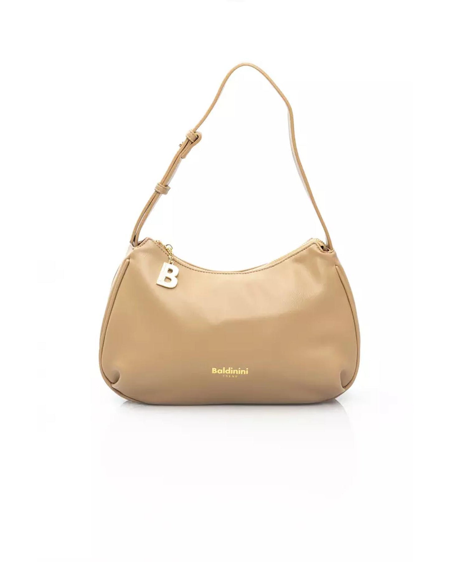 Golden Logo Zippered Bag with Internal Compartments One Size Women