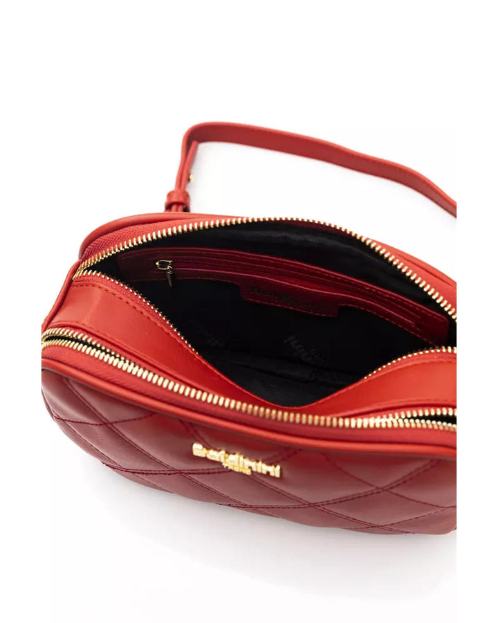 Logo Front Shoulder Bag with Zip Closure and Double Compartment One Size Women