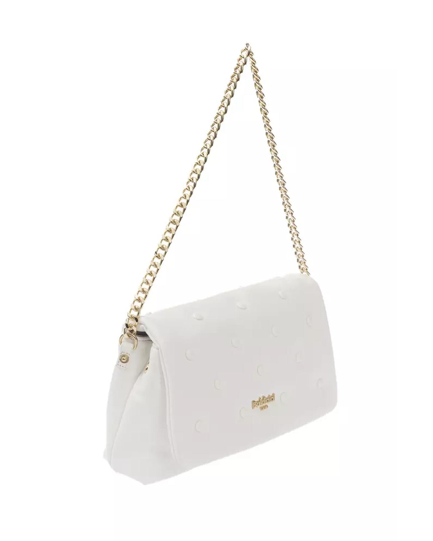 Golden Detail Leather Flap Shoulder Bag One Size Women