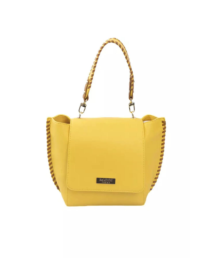 Golden Logo Flap Shoulder Bag with Internal Compartments One Size Women