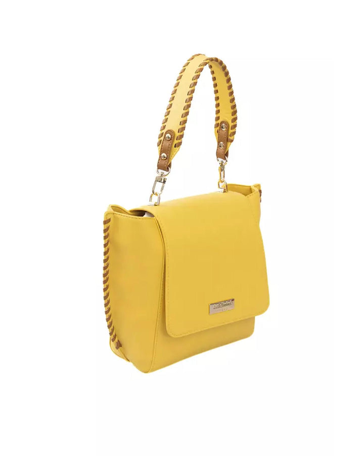 Golden Logo Flap Shoulder Bag with Internal Compartments One Size Women