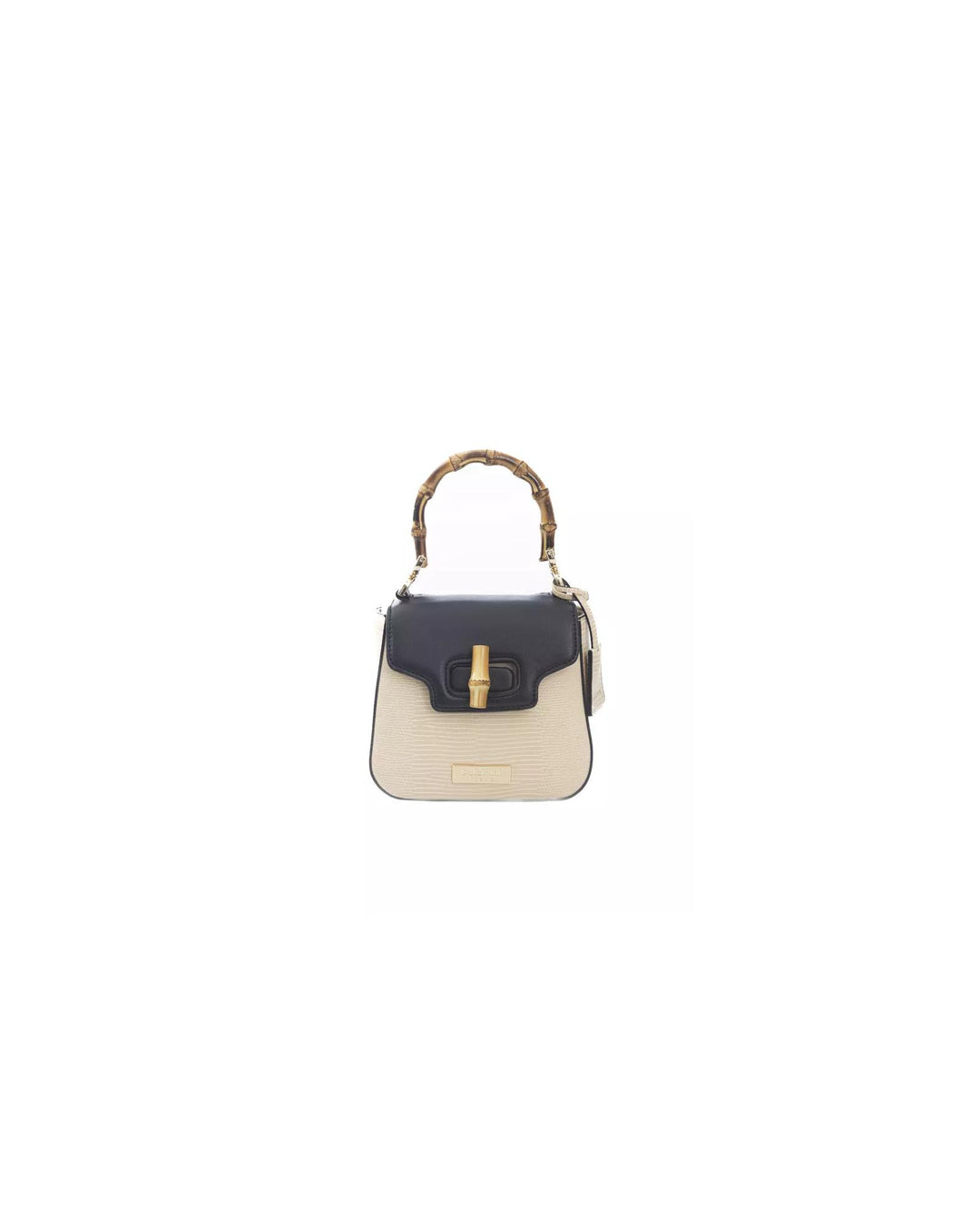 Golden Logoed Flap Shoulder Bag with Internal Compartments One Size Women