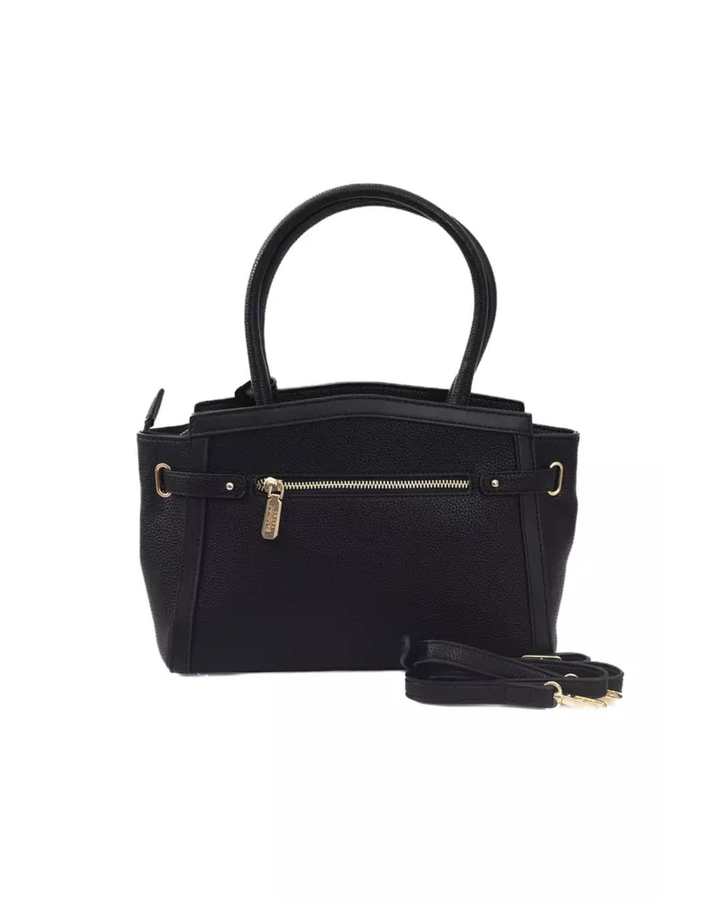 Shoulder Bag with Zip Closure and Golden Details One Size Women