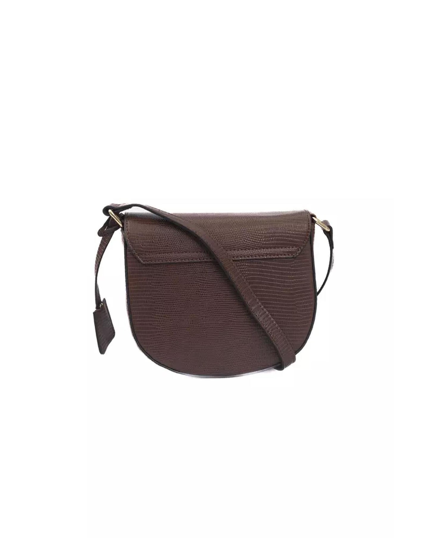 Flap Closure Shoulder Bag with Internal Compartments & Golden Details One Size Women