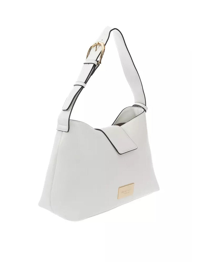 Flap Bag with Magnetic Closure and Golden Details One Size Women