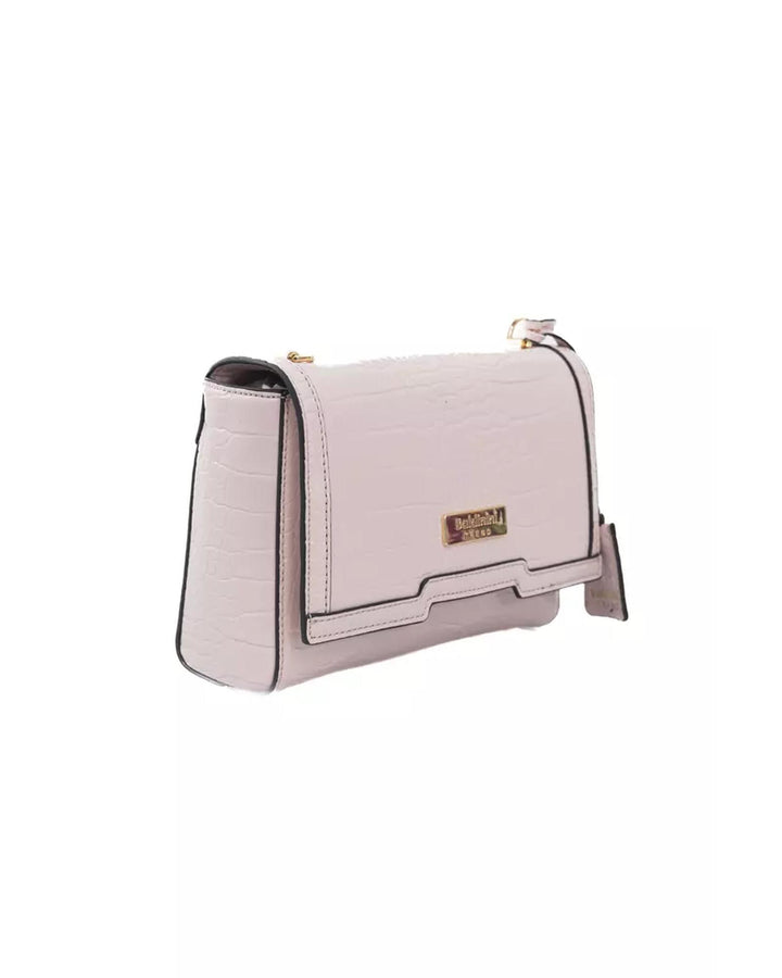 Flap Closure Shoulder Bag with Internal Compartments and Golden Details One Size Women