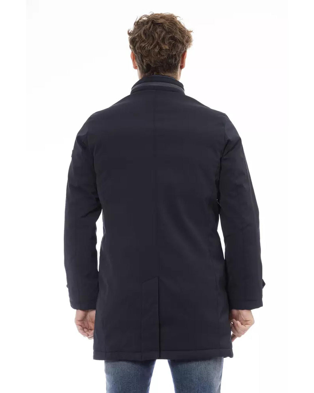 Long Jacket with External Welt Pockets and Front Closure 2XL Men