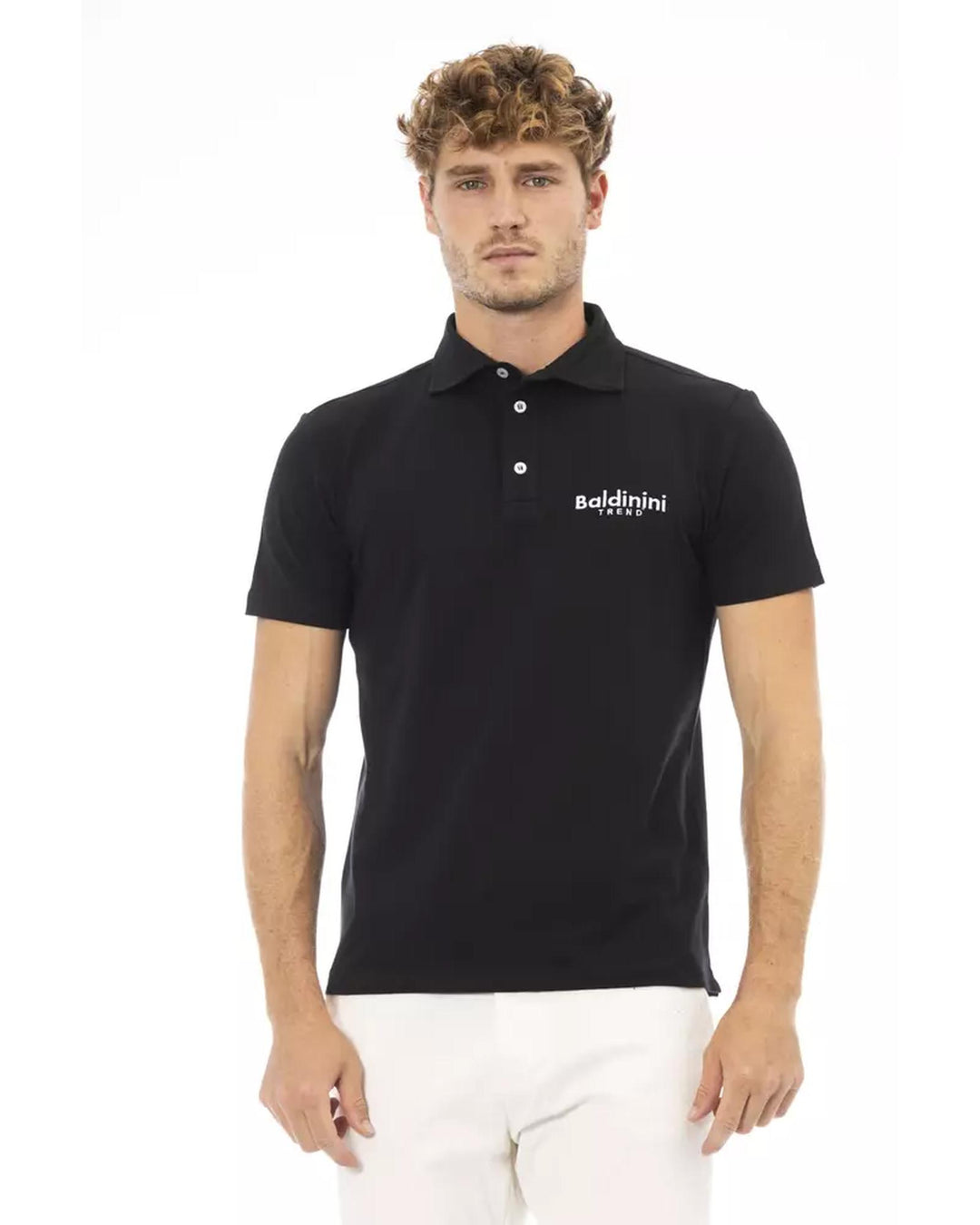 Embroidered Logo Polo Shirt with Short Sleeves XL Men