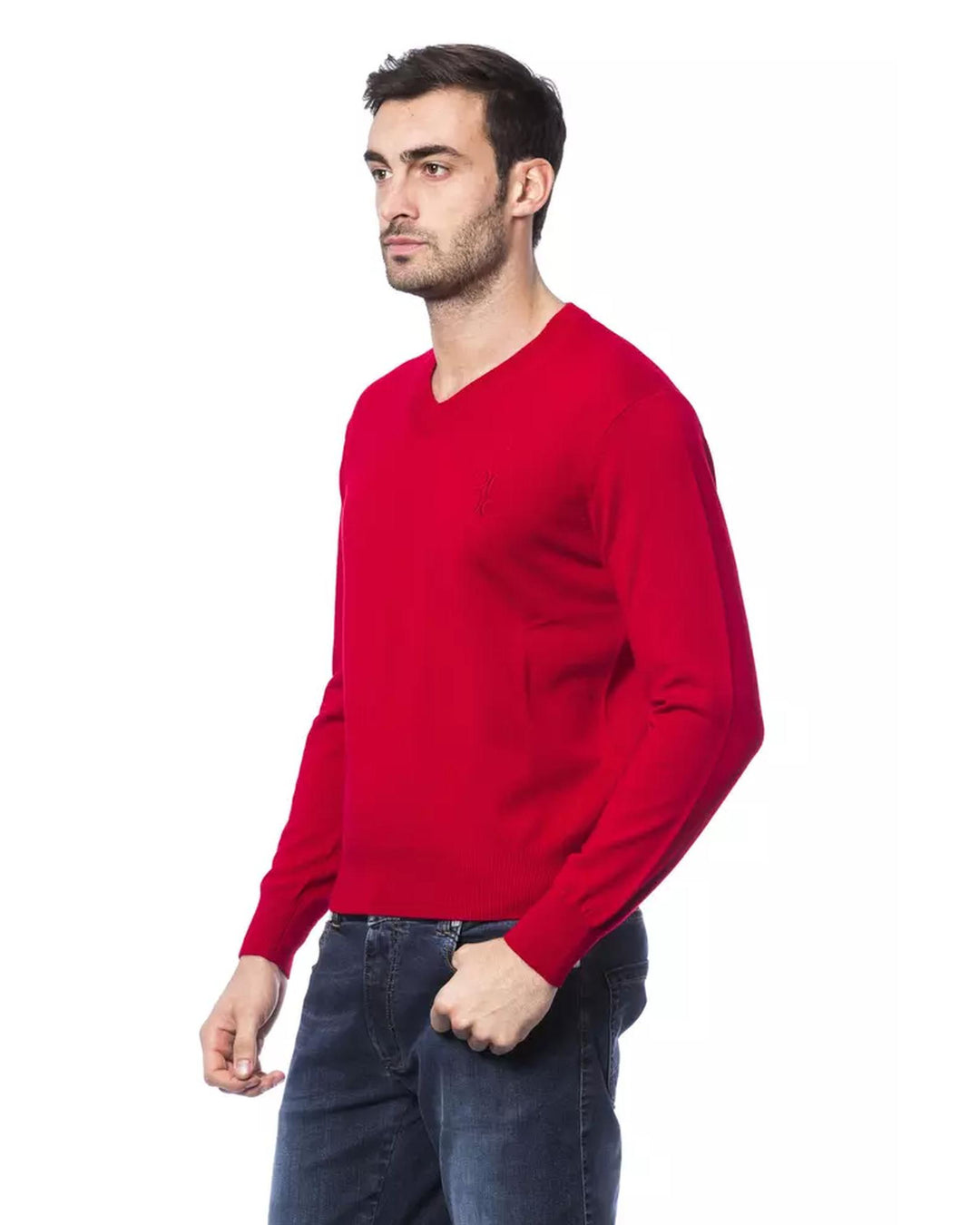 Embroidered Merino Wool Sweater S Men