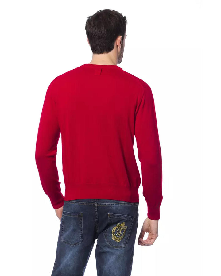 Embroidered Merino Wool Sweater S Men