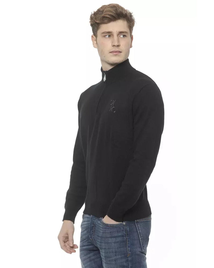 Cashmere Cardigan with Zip Closure and Logo Embroidery 2XL Men