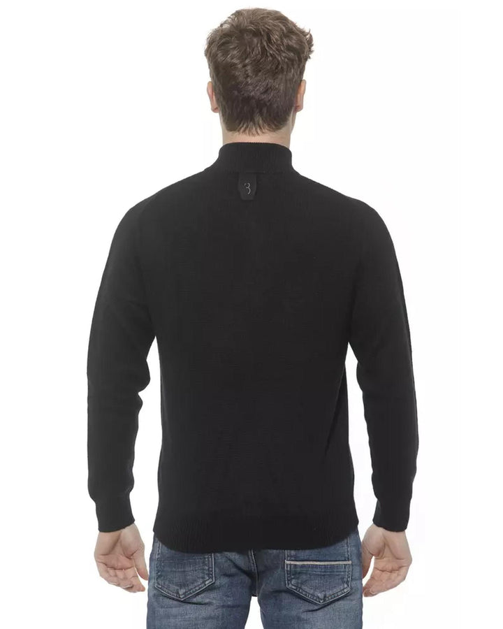 Cashmere Cardigan with Zip Closure and Logo Embroidery 2XL Men