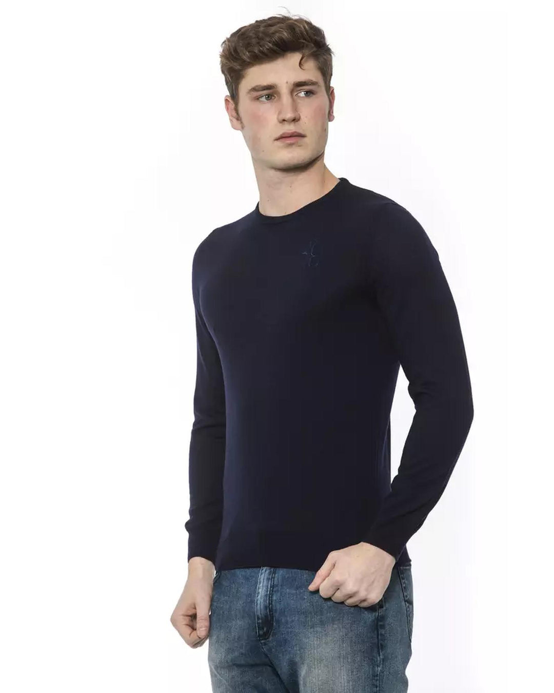 Logo Embroidered Crewneck Sweater in Merino Wool 48 IT Men