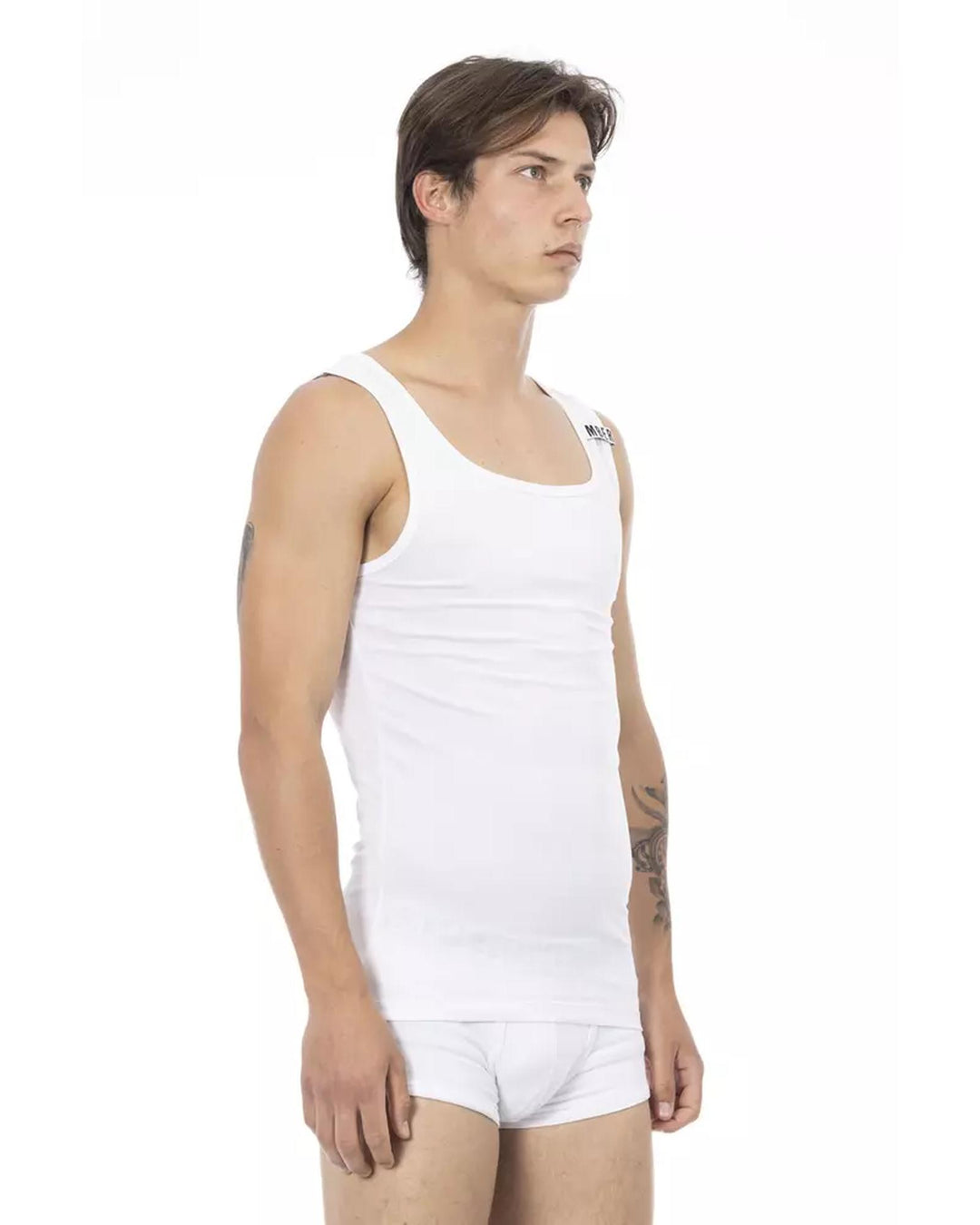 Stretch Cotton Logoed Shoulder Pad Mens Tank Top XL Men