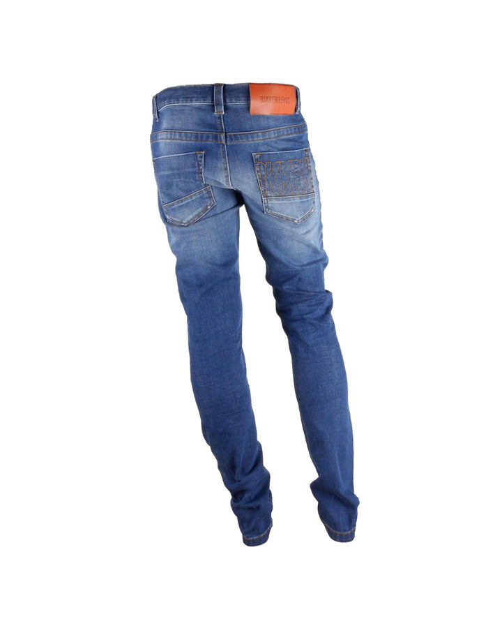 Dark Blue Regular Fit Jeans with Red Inner Bikkembergs Logo W30 US Men