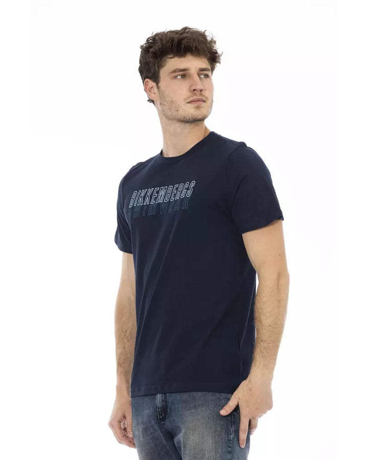 Front Print T-Shirt with Logo on Back L Men