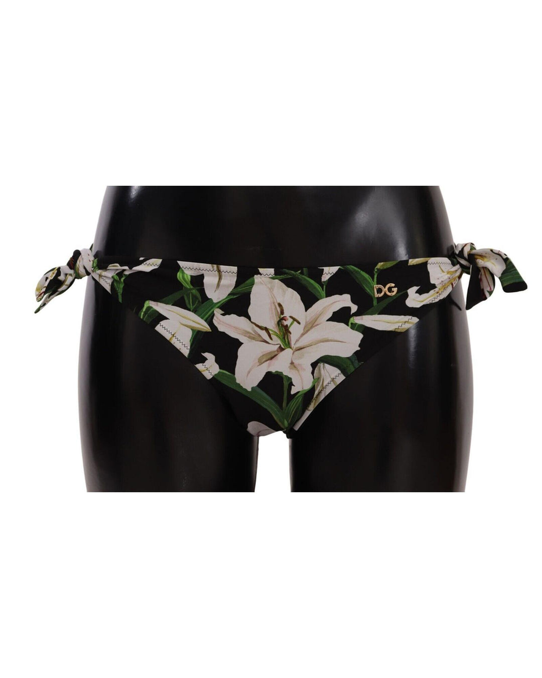 Lilies Print Drawstring Bikini Bottom by Dolce & Gabbana L Women