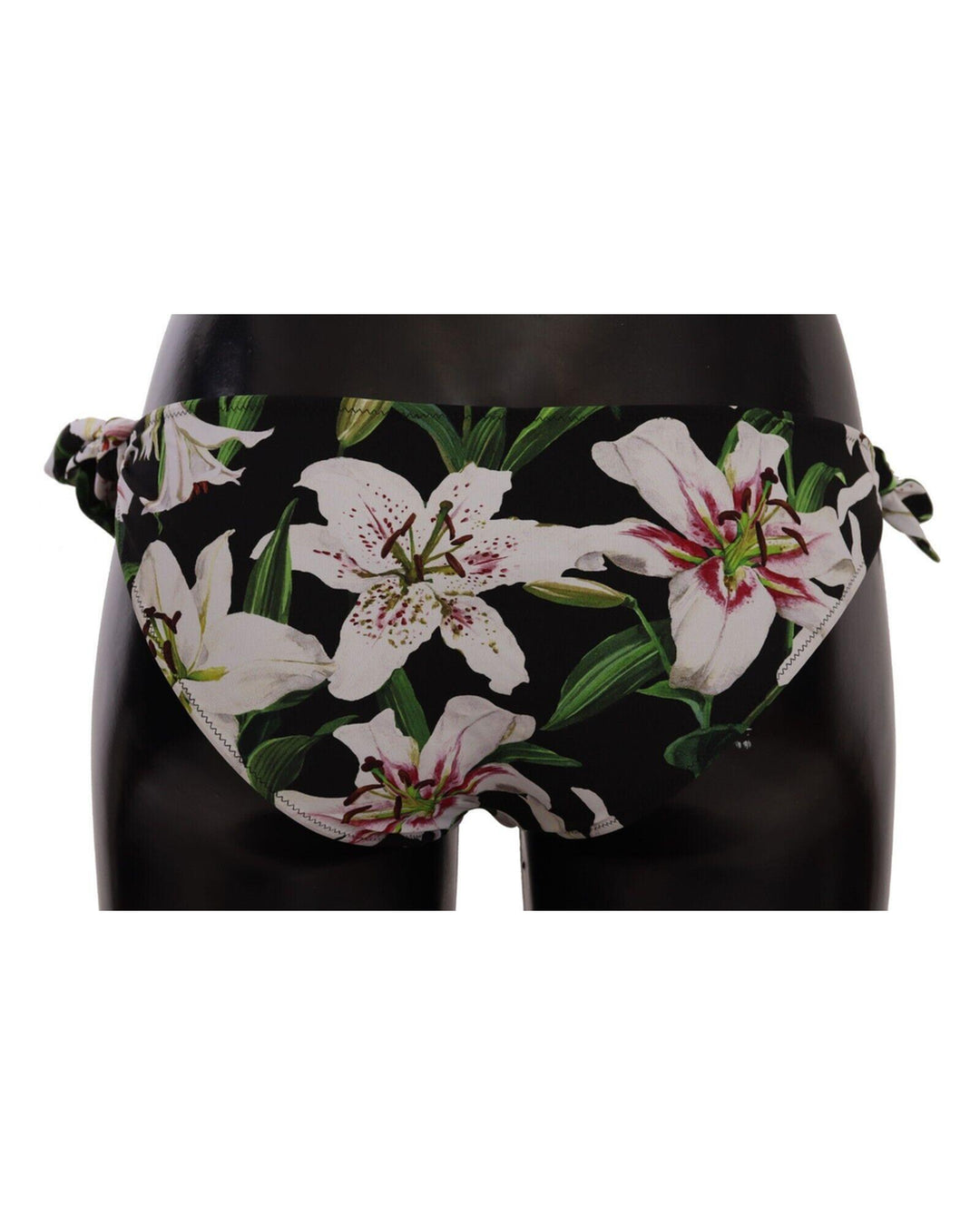 Lilies Print Drawstring Bikini Bottom by Dolce & Gabbana L Women