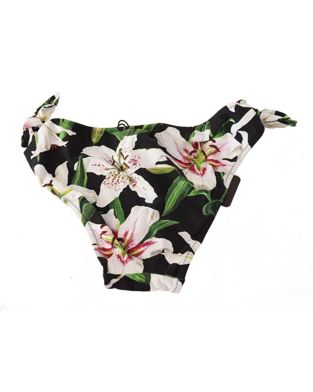 Lilies Print Drawstring Bikini Bottom by Dolce & Gabbana XL Women