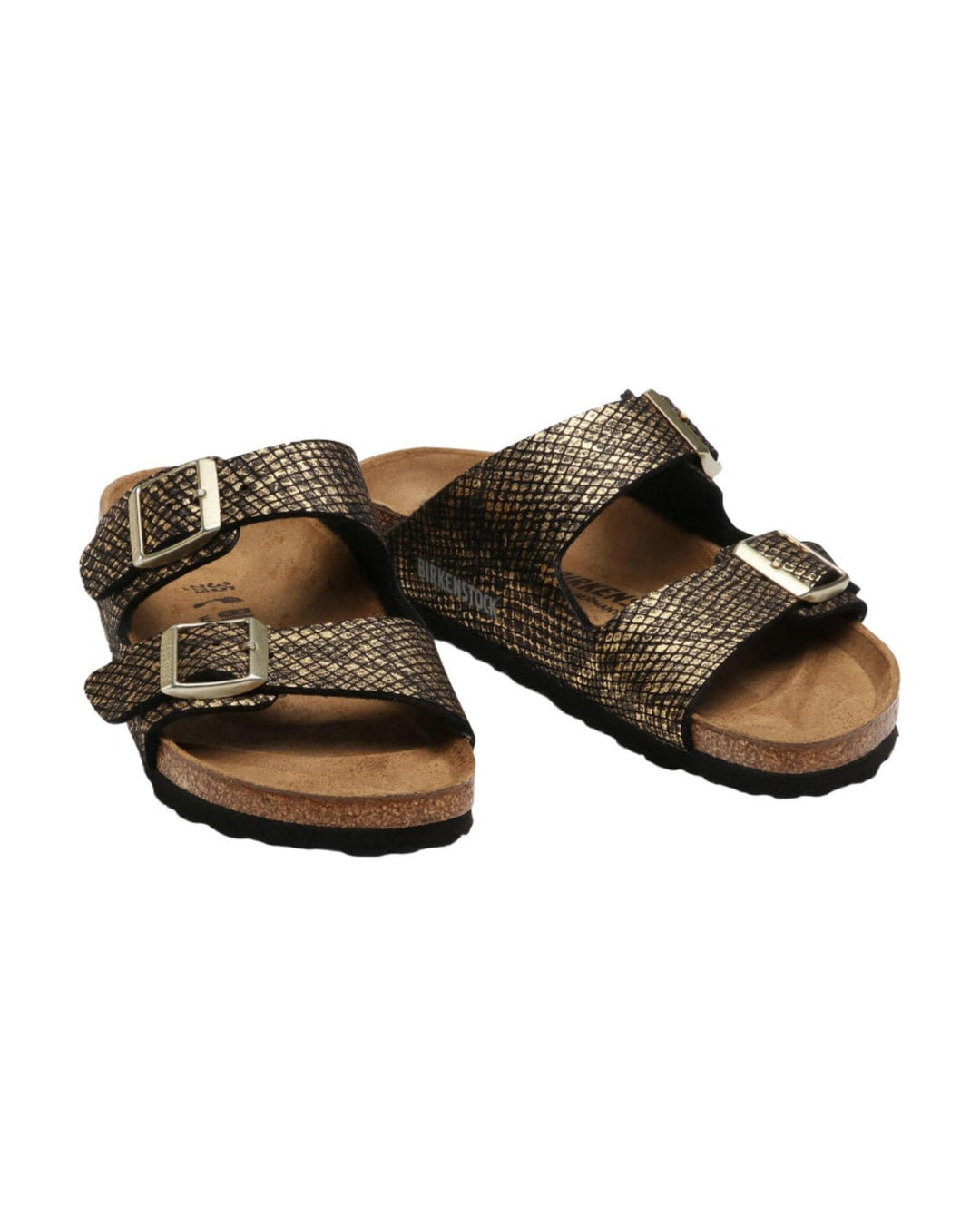 Python Embossed Adjustable Strap Sandals - 38 EU