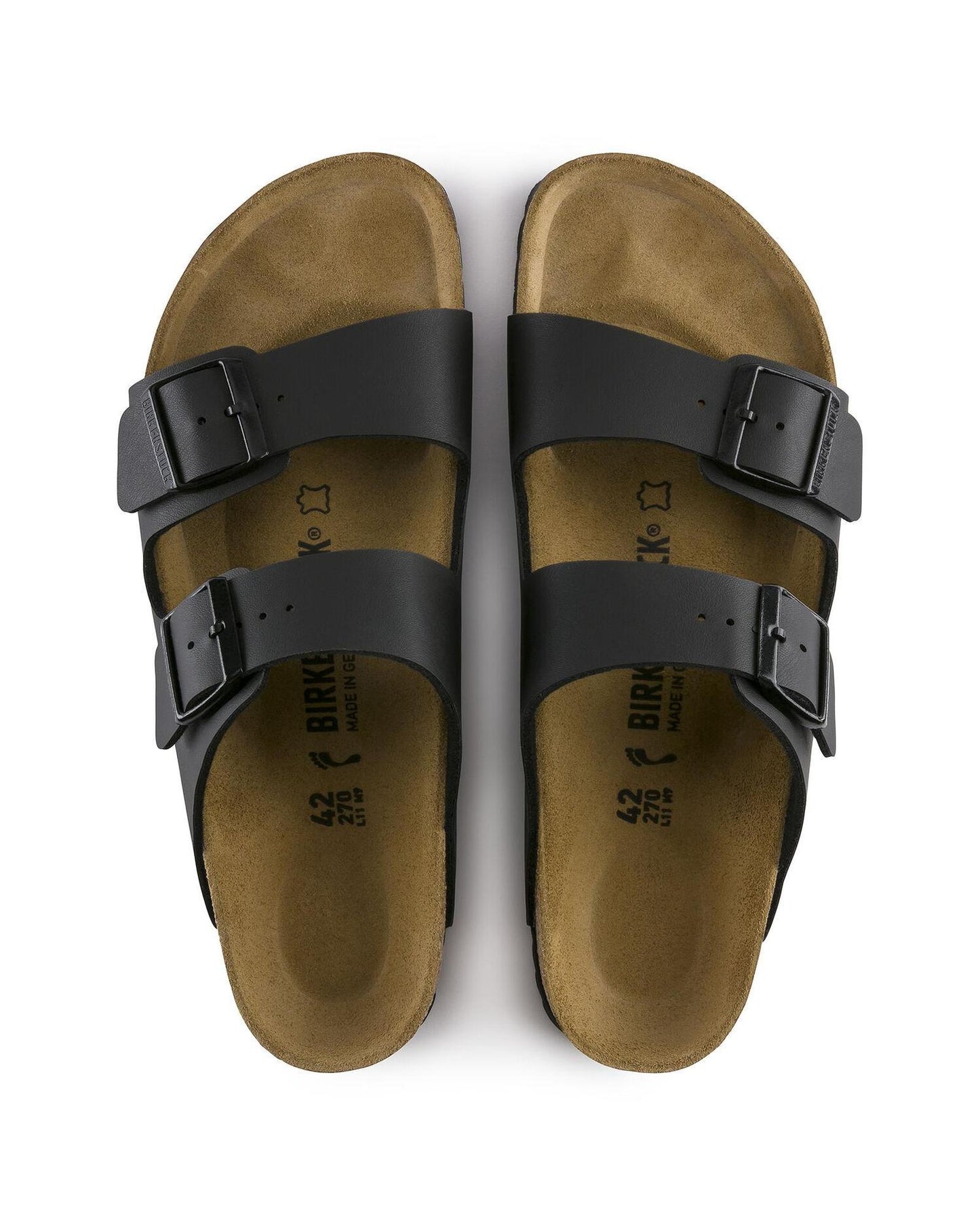 Classic 2-Strap Sandals with Suede Footbed Lining - 41 EU