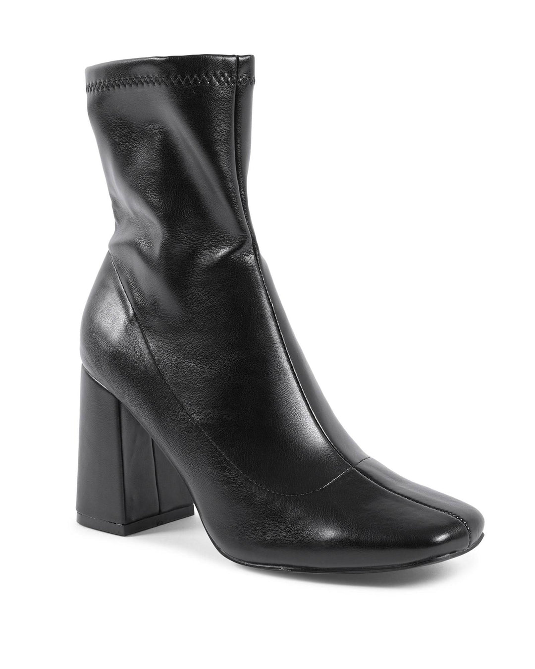 Synthetic Leather Ankle Boots with 9cm Heel - 36 EU