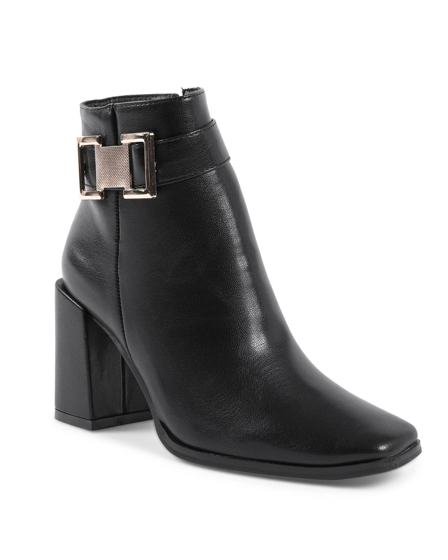 Synthetic Leather Ankle Boots with 9cm Heel - 40 EU