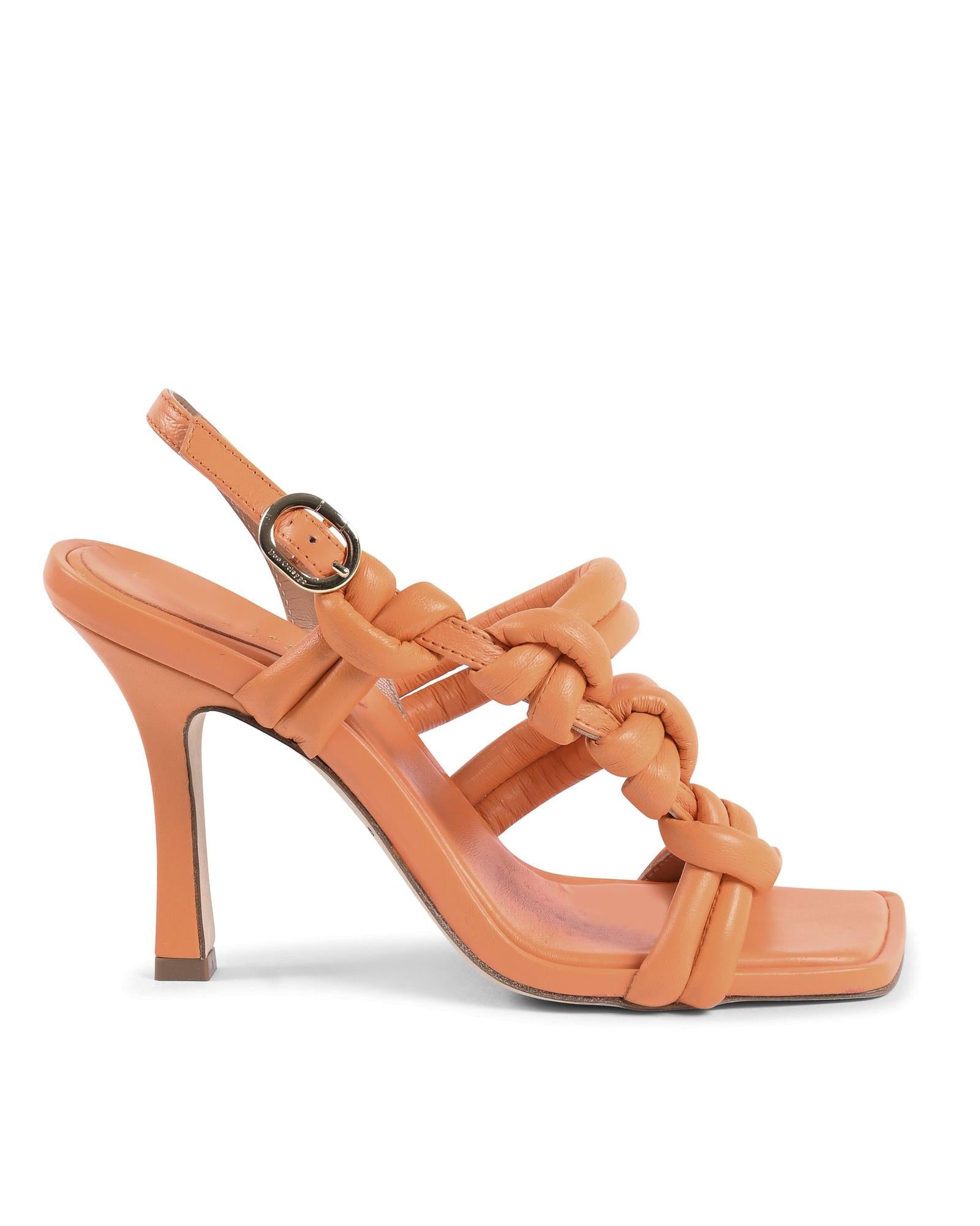 Twisted Tubular Square-Toe Sandals - 38 EU