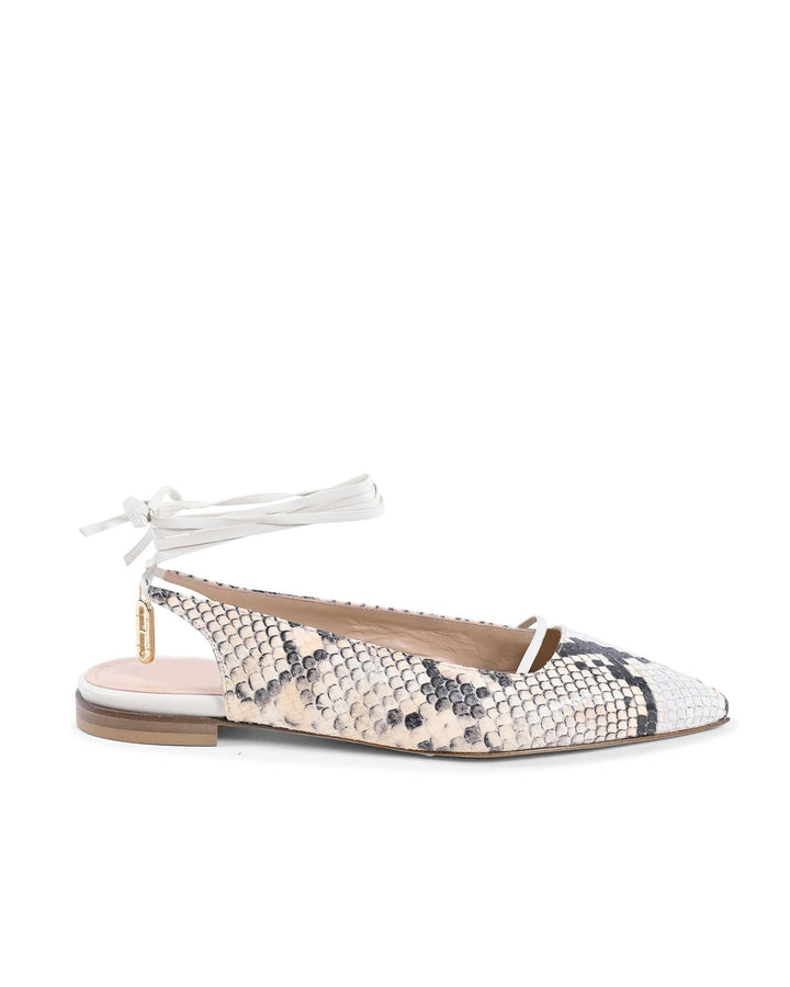 Pointed Toe Python Slingback - 36 EU