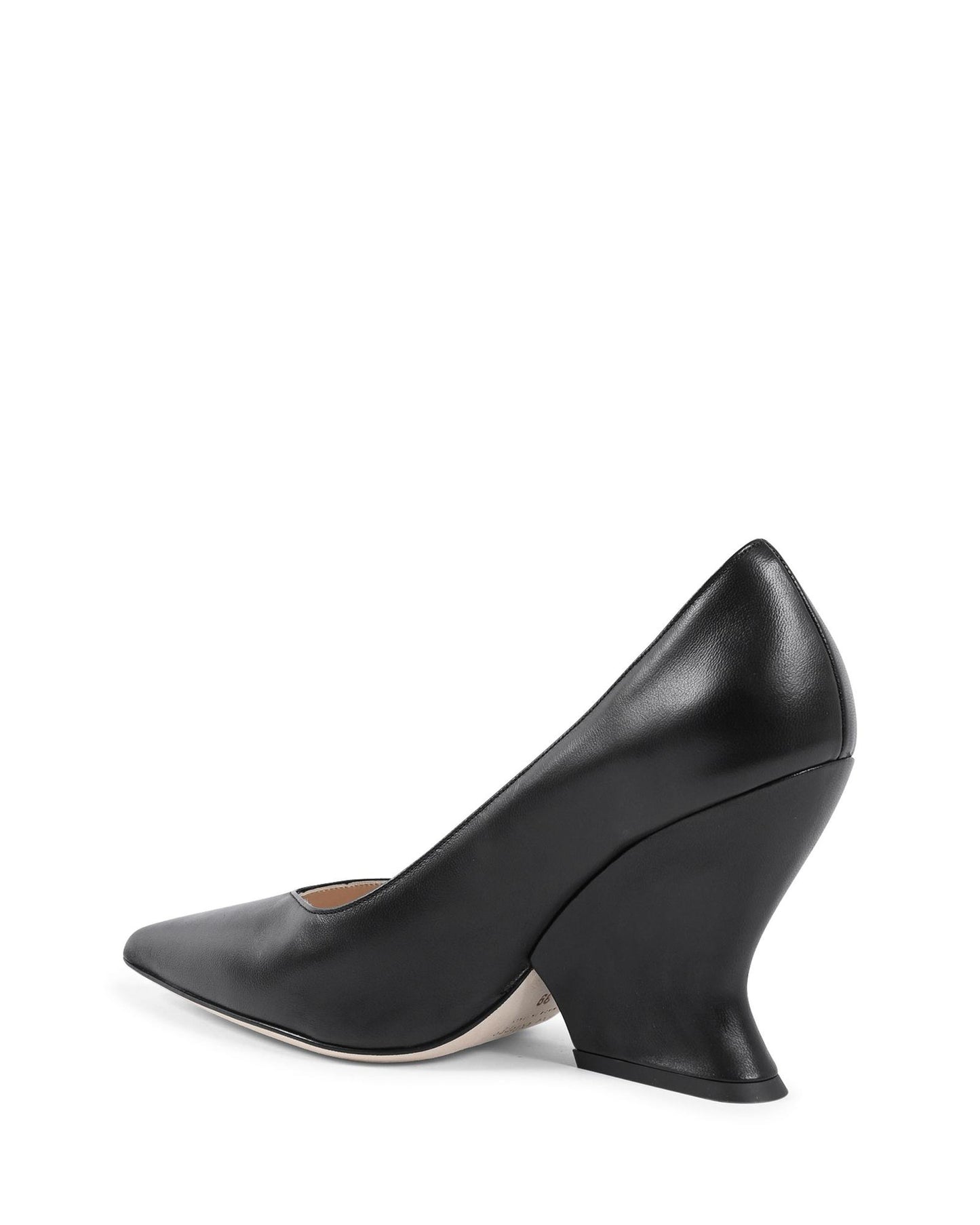 Wave-Shaped Heel Pointed-Toe Pumps - 37 EU