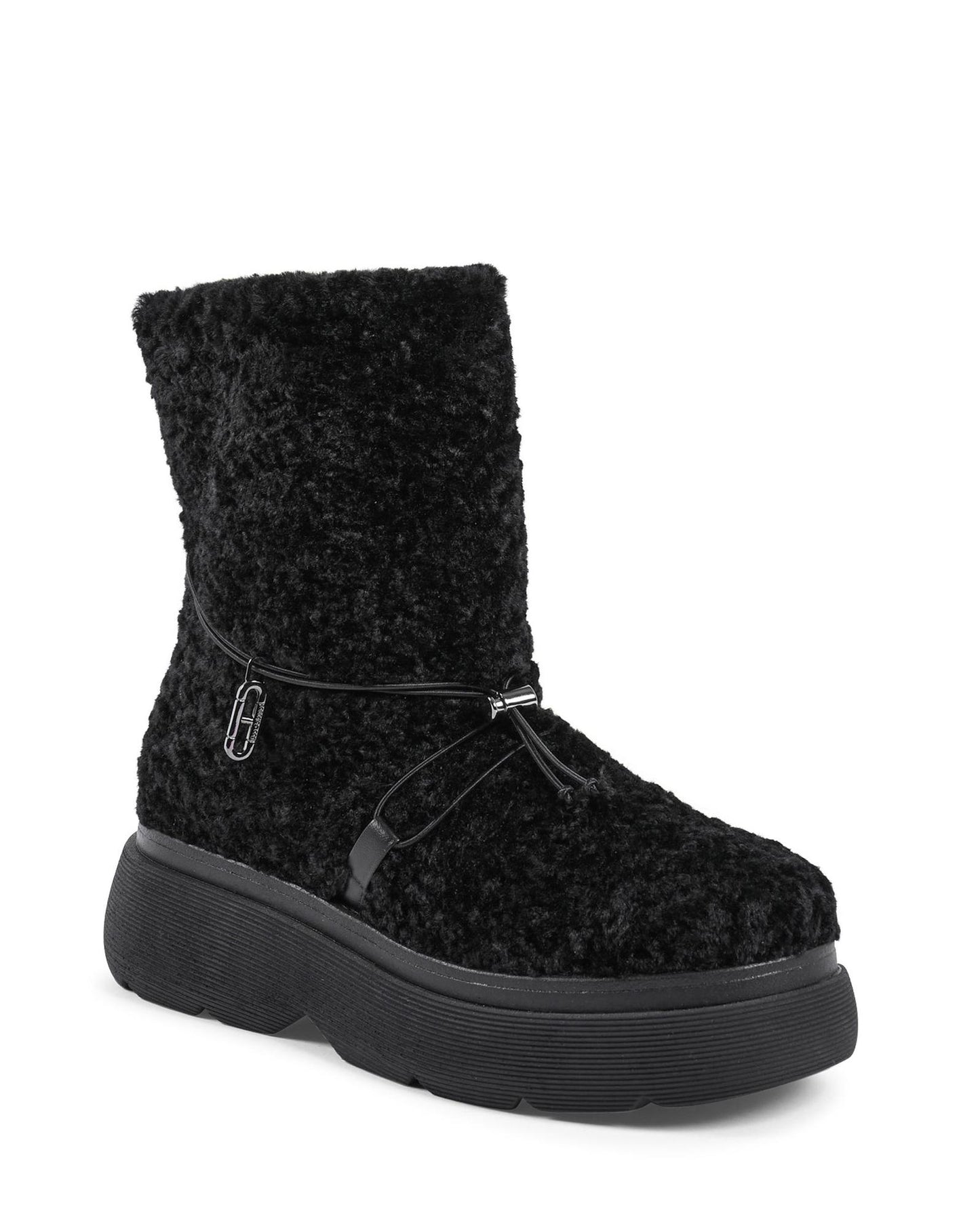 Modern Shearling Ankle Boot with Rubber Soles - 38 EU