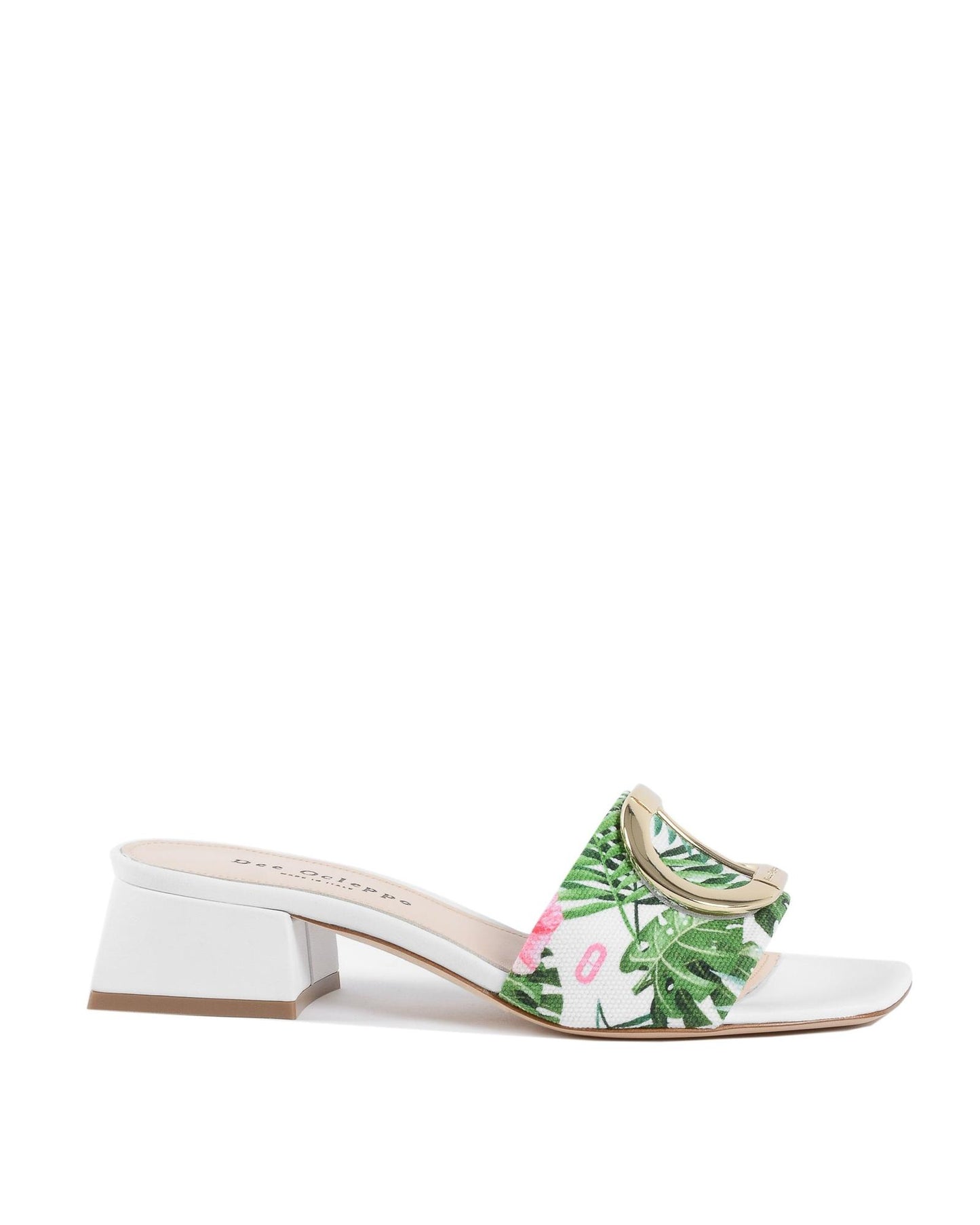 Printed Canvas Flat Mule - 37 EU