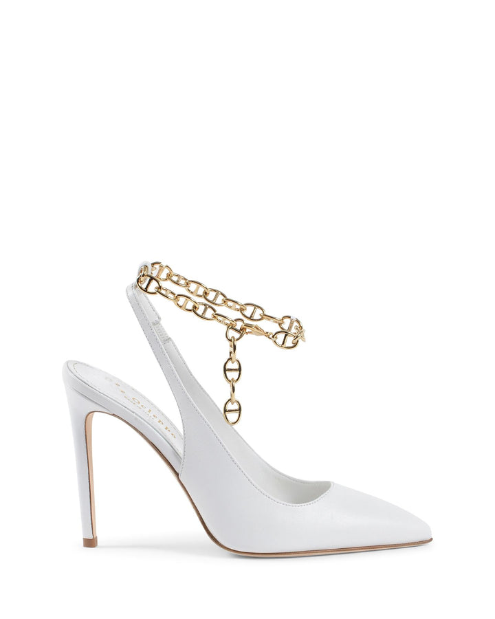 Gold Chain Embellished  Decollete Pump - 39 EU