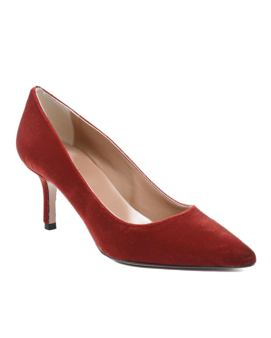 Velvet Block Heel Pump - 37 EU