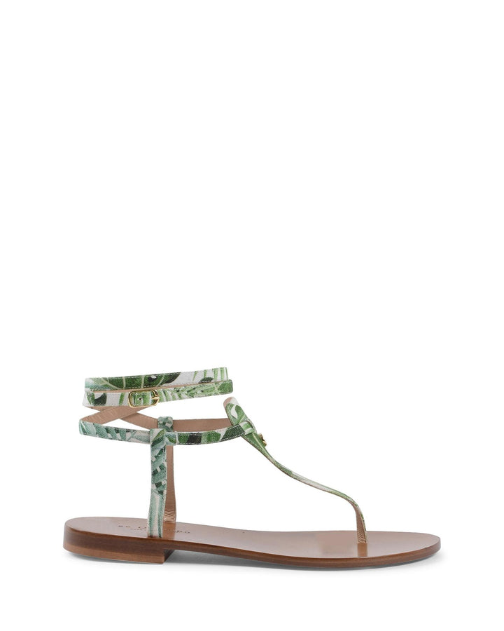 Palm Print Capri Sandals - 37.5 EU